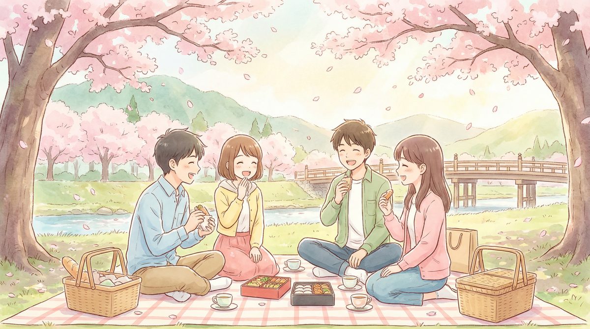 黄色仓库日常动漫-樱花树下的约定